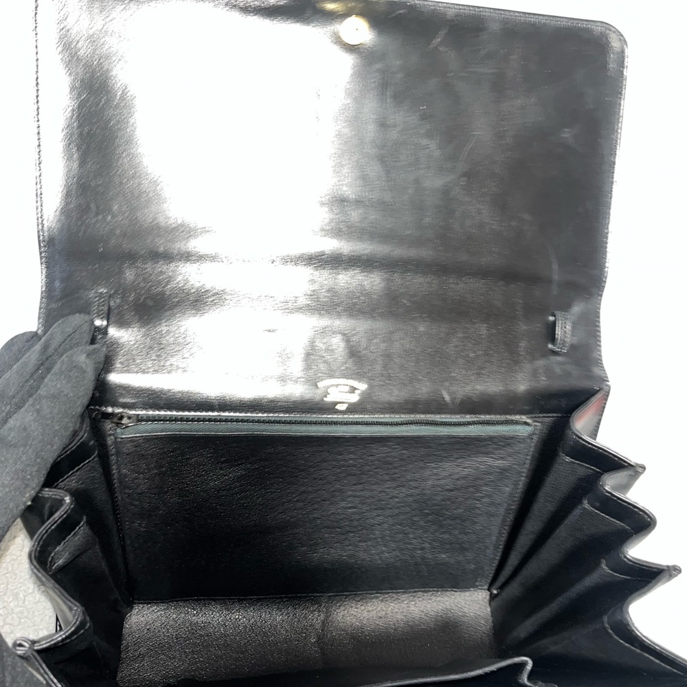 Gucci Vintage Interlocking GG Black Clutch/Crossbody Bag - Picture 10 of 14